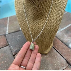 Raw amazonite pendant